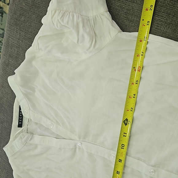 💥50% sale💥Decker white Burton down blouse M #c171 - Picture 5 of 6